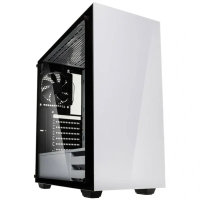 Afbeelding van Kolink STRONGHOLD WHITE Midi tower PC behuizing Wit, Zwart 2 voorgeïnstalleerde ventilators, Zijvenster, Stoffilter