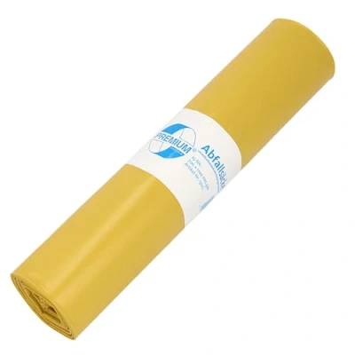 Afbeelding van Gele vuilniszak 120 l 70x110 cm rol á 25 zakken 2 stuks