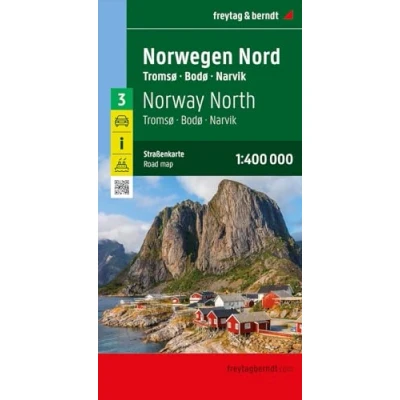 Afbeelding van Freytag &amp; Berndt Noord Noorwegen Tromsø Bodø Narvik Wegenkaart Kleurloos Reisboeken Kaarten