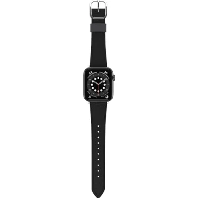 Afbeelding van OtterBox Apple Watch Symmetry cactus leren bandje geschikt voor in de maat 42 44 45 49mm (zwart)