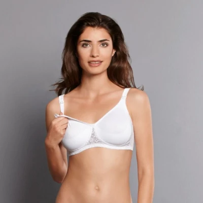 Afbeelding van Anita Basic Stillbh Nursing BRA Triangel BH, Dames, Maat: 95E, Weiß