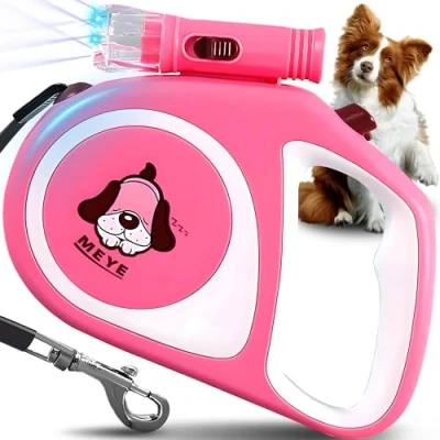 Afbeelding van Retoo oprolbare hondenriem 5 m voor kleine en grote honden, flexibele band wandelingen met de rechterhand, hondenriem, comfortabel handvat, riemriem, robuuste uittrekbare riem wandelen, oprolriem, hoogwaardige