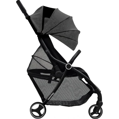 Afbeelding van Hamilton by Yoop XL Buggy MagicFold™ Technologie Tot 22kg 50 liter Bagagevak Grote Premium Wandelwagen Plooibuggy Baby Inklapbaar Kinderwagen met Verstelbare Duwstang Gemêleerd donkergrijs