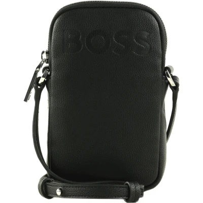 Afbeelding van BOSS Addison Phoneholder Schoudertas, Dames, Maat: One Size, Black