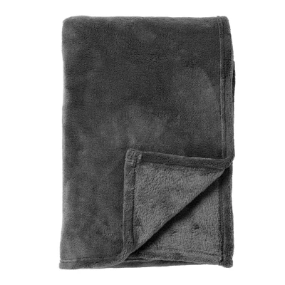 Afbeelding van Dutch Decor OWEN Plaid 130x160 cm coral fleece deken heerlijk zacht Charcoal Gray grijs