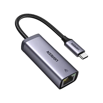 Afbeelding van Ugreen USB C Gigabit Ethernet adapter 10/100/1000 Mbps 20cm Grijs