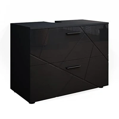 Afbeelding van Vicco Wastafelonderkast Irma, Antraciet Hoogglans, 80 x 58.6 cm