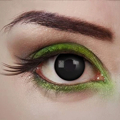 Afbeelding van Black Desire Zwarte lenzen kleurlenzen zonder sterkte Halloween daglenzen