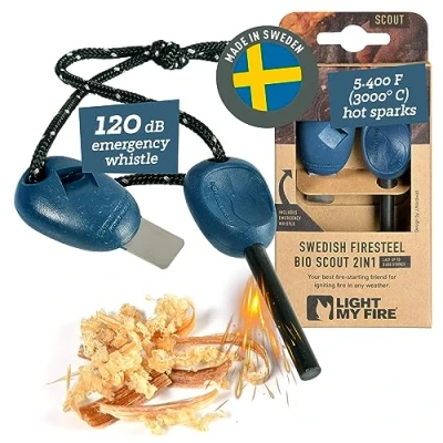 Afbeelding van Light My Fire Firesteel Bio Scout Aansteker Hazy Blue Blauw Overige Accessoires