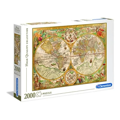 Afbeelding van Clementoni Puzzel 2000 Stukjes High Quality Collection Ancient Map, Voor Volwassenen en Kinderen, 14 99 jaar, 32557