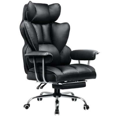 Afbeelding van GTPLAYER gamingstoel, ergonomische gamingstoel met voetensteun, stoffen oppervlak, zitkussen vering, gevoerd, belastbaar tot 150 kg, zwart
