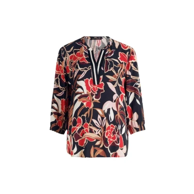 Afbeelding van Betty Barclay LONG Blouse, Dames, Maat: 36, Schwarz rot