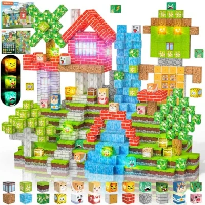 Afbeelding van Crifeton magnetische constructie voor kinderen, 100 stuks, 2 cm, blokken, 3+ spelletjes, magnetisch kubus blok jongens en meisjes, creatief Montessori speelgoed