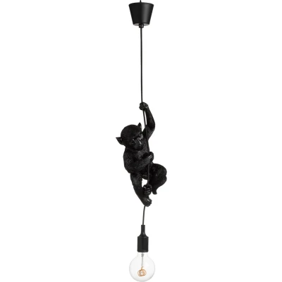 Afbeelding van J Line Lamp Aap Hangend Polyresin Zwart