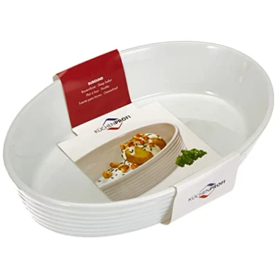 Image de küchenprofi 750018226 plat ovale en porcelaine résistante peut aller au four 26 cm