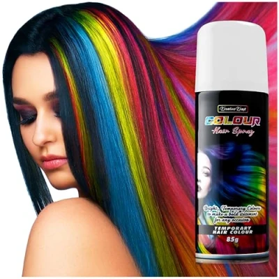 Afbeelding van Haarspray, tijdelijke kleurspray, wasbare haarkleur, 200 ml (wit)
