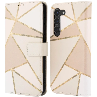 Afbeelding van imoshion Hoesje Geschikt voor Samsung Galaxy S23 Design Bookcase smartphone Beige Graphic