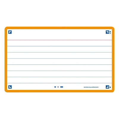 Image de Oxford fiches bristol lignées A7 (80 pièces) orange