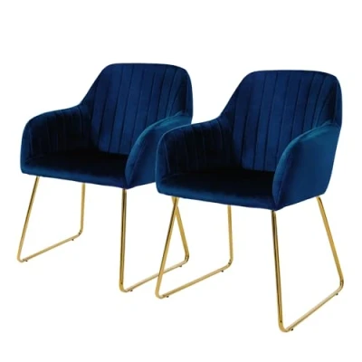 Afbeelding van Set van 2 eetkamerstoelen Mili velvet ML Design