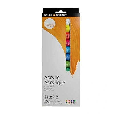 Afbeelding van DALER ROWNEY Simply acrylset, 12 tubes ml
