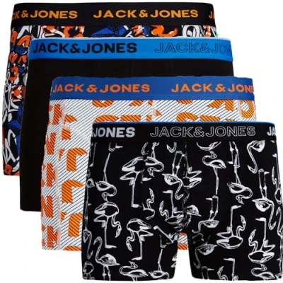 Afbeelding van JACK &amp; JONES Jacsense Trunks Boxershorts voor heren, 3 stuks, Meerkleurig