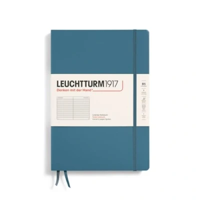 Afbeelding van Leuchtturm 1917 Hardcover B5 18 x 25.5 cm Notitieboek Stone Blue Lijn