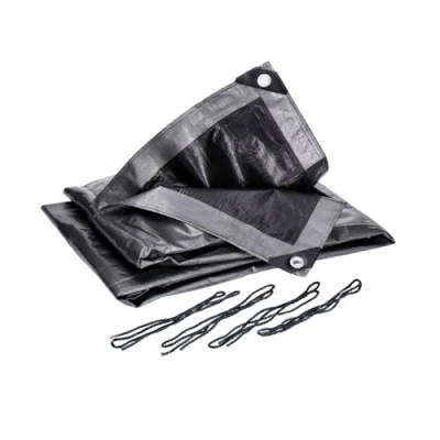 Afbeelding van Bâche en PE renforcée 5x6m, 260g/m², avec 4 cordes de fixation, œillets Aluminium tous les 50cm, coins et bords renforcés Imperméable, indéchirable, UV stabilisée, Étanche