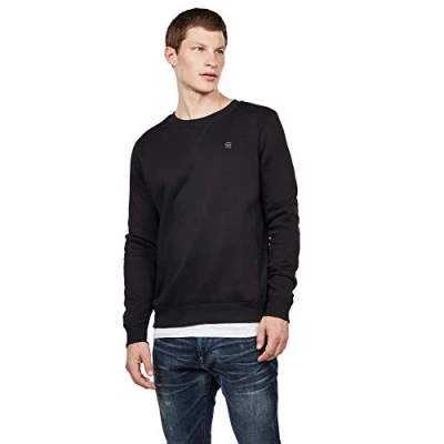 Afbeelding van G Star Premium CORE Sweater, Heren, Maat: Small, Black