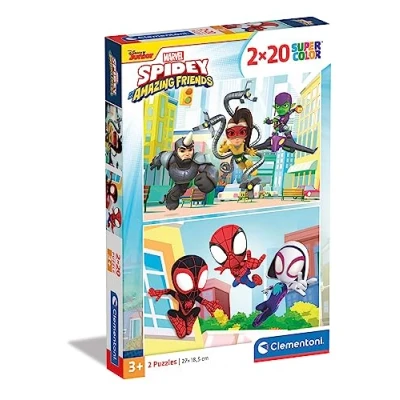 Afbeelding van Clementoni Supercolor Puzzel Spidey And His Amazing Friends 2X20 Stukjes