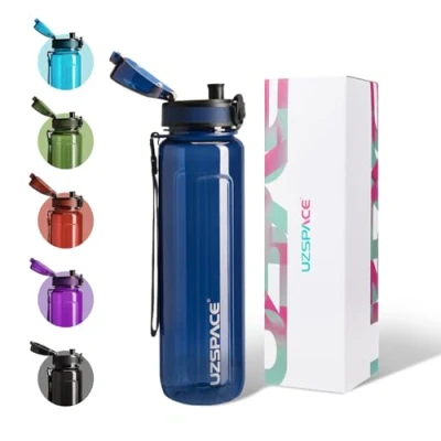 Afbeelding van UZSPACE Drinkfles Tritan waterfles 500 ml 750 950 BPA vrij ideale sportfles snelle waterstroom sport, water, fiets