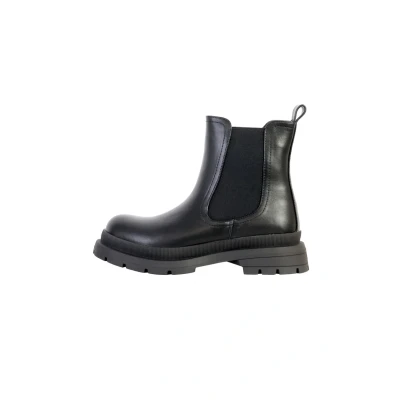 Afbeelding van Divine Factory Enfiler Enkellaarsjes met plateauzool, Dames, Maat: 37, Noir Kunststof