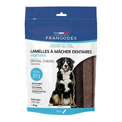 Afbeelding van FRANCODEX Dental Large tandsteenverwijderingsstrips voor honden 15 st.