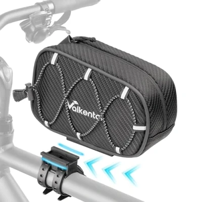 Afbeelding van VALKENTAL® Fietstas 1,8 l [sneladapter] waterdicht voor mountainbike, e bike en racefiets smartphonetas met touchscreenfolie praktische bovenbuistas
