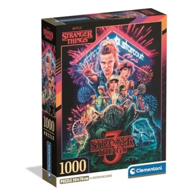 Afbeelding van Clementoni Puzzel 1000 Stukjes Stranger Things Seizoen 3 Voor Volwassenen