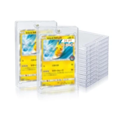 Afbeelding van Tolesum 10 stuks magnetische kaarthouder, 35PT, verzamelkaartbescherming, uv bescherming, transparante magnetisch, kaarthouder voor Magic, MTG, sport, honkbal