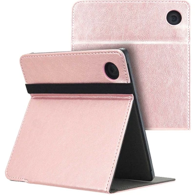 Afbeelding van iMoshion Ereader Cover / Hoesje Geschikt voor Kobo Libra Colour Stand Flipcase Rosé goud