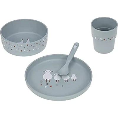 Image de Lassig Coffret repas Tiny Farmer Mouton et Oie bleu