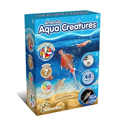 Afbeelding van Science4you Artemia Waterwezens (Triops familie) set speelgoed wetenschappelijke experimenten voor kinderen van 5 6 7 8 jaar creëer een ecosysteem waterdraken, zeedieren met klein aquarium