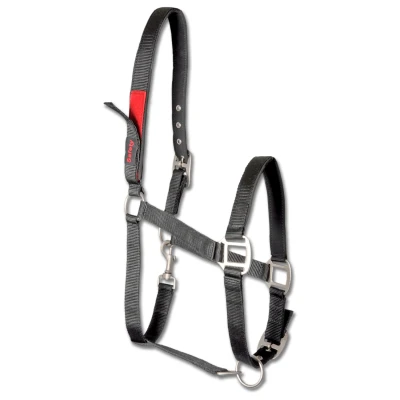 Afbeelding van Waldhausen Veiligheidshalster Zwart&amp;Rood Paardenhalster Pony