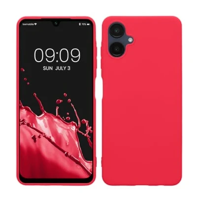 Afbeelding van kwmobile telefoonhoesje geschikt voor Samsung Galaxy A06 Hoesje smartphone Back cover in neon roze