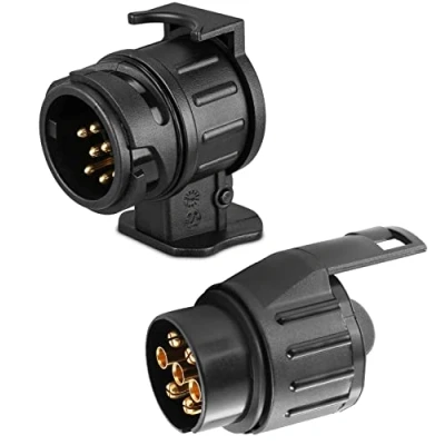 Afbeelding van SPARKMOTO Aanhangeradapter 7 polig naar 13 en polig, waterdichte adapter aanhangerconverter voor caravan, aanhanger, fiets, camper