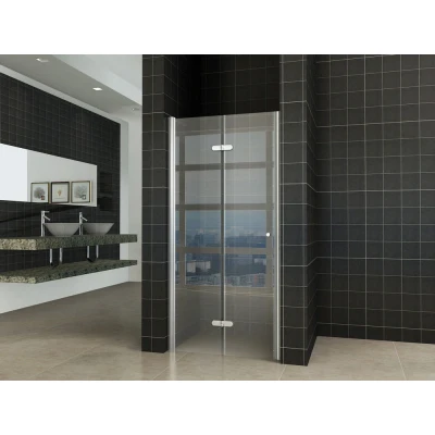 Afbeelding van Wiesbaden vouwbare nisdeur 800x2000 links 8mm NANO glas