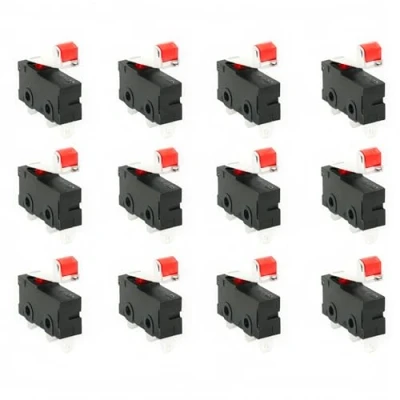 Afbeelding van CESFONJER 12 stks 250V 5A SPDT 1NO 1NC tijdelijke scharnier rolhendel Micro schakelaars 3 pin