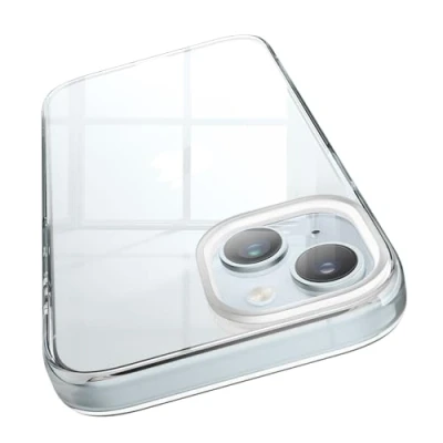 Afbeelding van elago Transparant hybride hoesje compatibel met iPhone 15, transparante hoes van polycarbonaat + TPU, valbescherming in Amerikaanse militaire kwaliteit, vergeling verminderd (transparant)