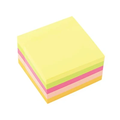 Afbeelding van D.RECT ​​Zelfklevende notities, 1 set, 75 x mm, herpositioneerbare 450 bladblok, kantoorbenodigdheden, neonkleur