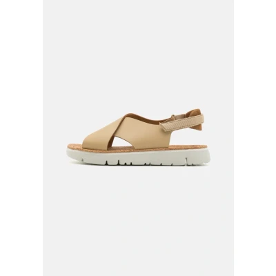Afbeelding van Camper Oruga Sandalen, Dames, Maat: 39, Beige Leer en textiel