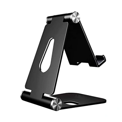 Afbeelding van AISENS MS2PM 090 Verstelbare tafelhouder M (2 draaischarnieren) voor telefoon/tablet, zwart