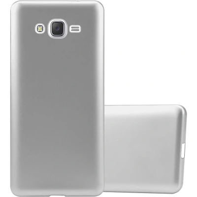 Afbeelding van Cadorabo Hoesje geschikt voor Samsung Galaxy J7 2015 in METALLIC ZILVER Beschermhoes gemaakt van flexibel TPU silicone Case Cover