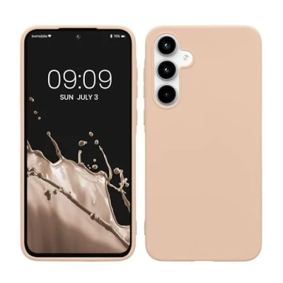 Afbeelding van kwmobile telefoonhoesje geschikt voor Samsung Galaxy A35 Hoesje smartphone Back cover in kokosmelk