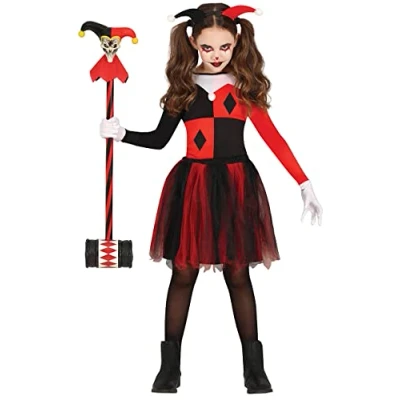 Afbeelding van Fiestas Guirca Harlequin meisjes (5 6 jaar) Halloween kostuum voor kinderen